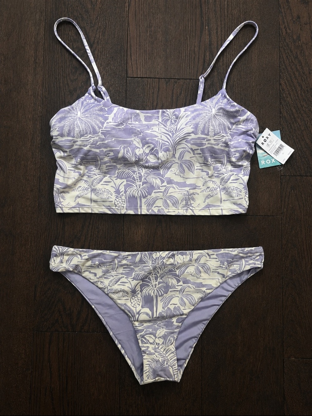 Roxy Lavender Floral Print Bikini Set - Picture 2 of 6